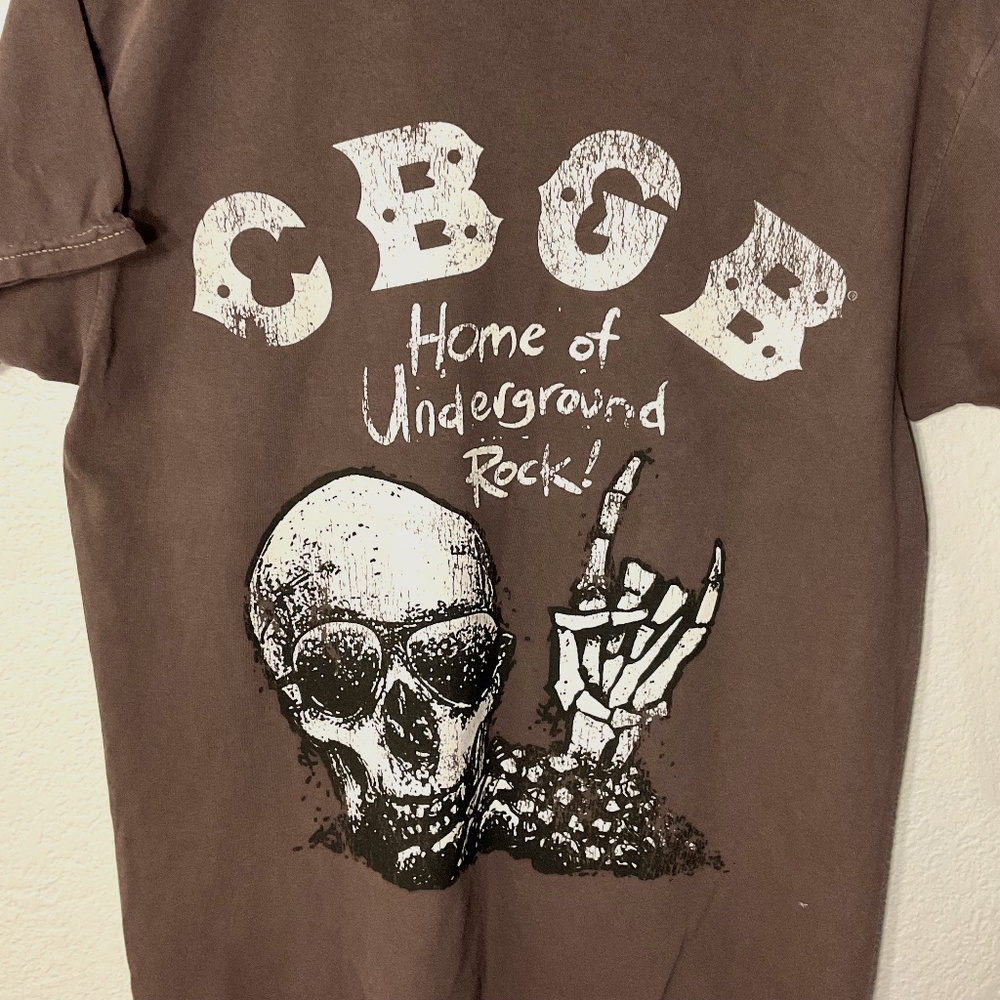 NWT CBGB Women’s Small/Medium Skeleton Band Tee